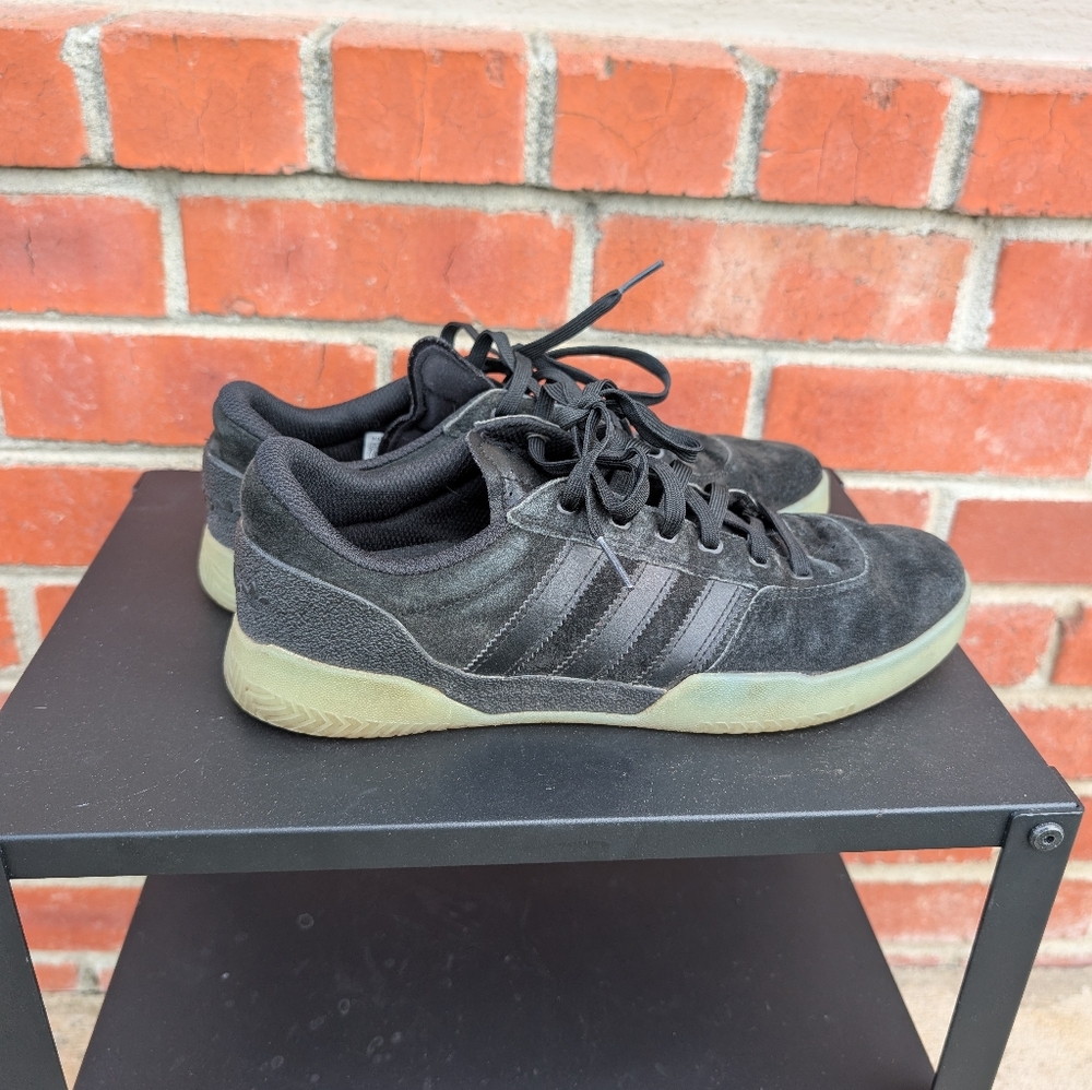 Adidas Men's Black Suede Sneakers